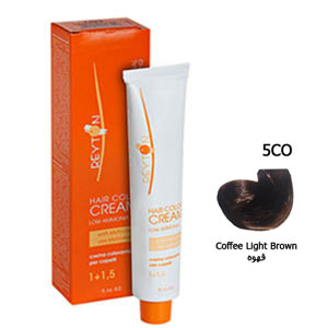 رنگ موی ریتون حداقل آمونیاک شماره 5CO قهوه 120 میل Reyton Hair Color Low Amonia No 5CO Coffee Light Brown 120 Ml