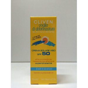 ضدآفتاب گیاهی کلیون SPF 50 ساخت ایتالیا فاقد چربی 75 میل Cliven Mineral Face Sunscreen Cream SPF 50 Italy Oil Free